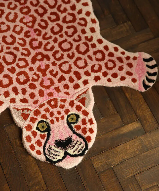 Pinky leopard tæppe - Doing goods